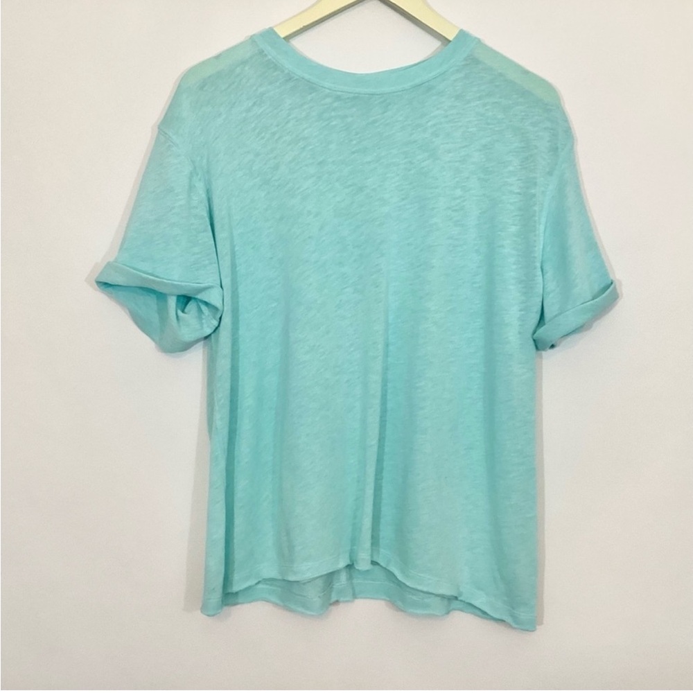 We the Free Seafoam Green Cassidy Crew Neck T Shirt Cuffed Sleeve Sz S
